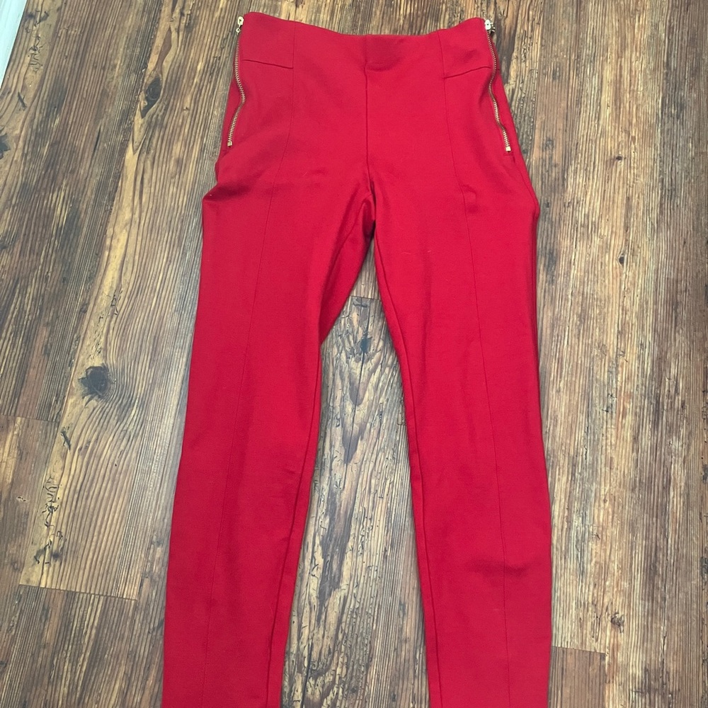 INC International Concepts red straight leg pant.  Size 2P